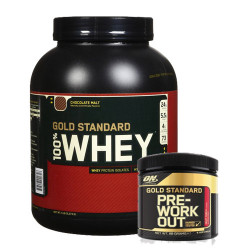 Optimum Nutrition Whey Gold 2270g + Optimum Nutrition Gold Standard PreWorkout 88g