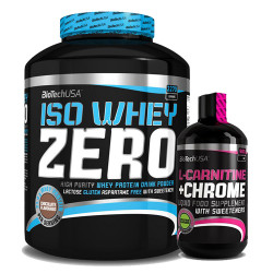 BioTech USA Iso Whey Zero 2270g + BioTech USA L-Carnitine + Chrom 500ml