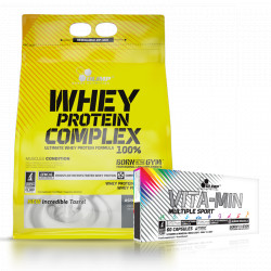 Olimp Whey Protein Complex 2270g + Vita-Min Multiple Sport 120 kaps. GRATIS!