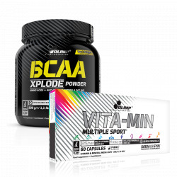 Olimp BCAA Xplode 500g + Vita-Min Multiple Sport 120 kaps. GRATIS!