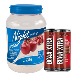 Activlab Night Protein ZMA + 2x BCAA Xtra Drink 250 ml GRATIS