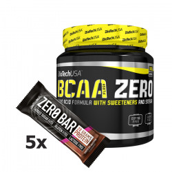 BioTech USA BCAA Flash Zero 360g + 5x Zero Bar 50g