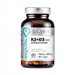 MyVita - Silver Pure 100% Witamina K2 100mcg   D3 4000 IU - 60 kaps.-13694