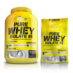 Odżywka Olimp Pure Whey Isolate 95 - 600g - Czekolada + Olimp Pure Whey Isolate 95 - 2200g - Wanilia