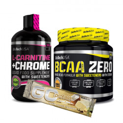 BioTech USA - 100% BCAA 400g + L-Carnitine + Chrome 500ml