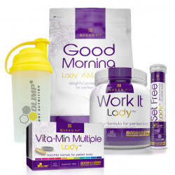 Olimp - Good Morning Lady 720g + Work It Lady 337g + Olimp Multiple Lady 60 tab. + Set Free Lady 20 tab. + Shaker