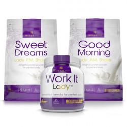 Olimp - Good Morning Lady 720g + Sweet Dreams Lady 750g + Work It Lady 337g + Shaker + 2xPróbka