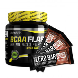 Biotech USA BCAA Flash 540g + 3x Zero Bar 50g