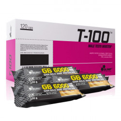 3x Olimp Gain Bolic 6000 Protein Bar - 100g - Czekolada + Olimp T-100 - 120 kaps.