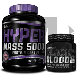 BioTech USA - Hyper Mass 5000 4000g + Black Blood Limited 300g