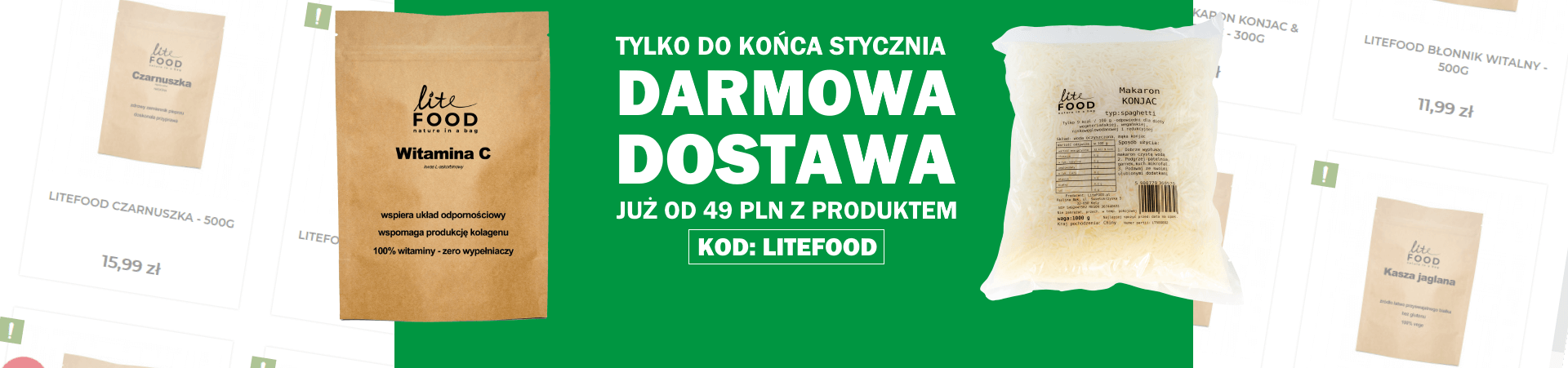 Darmowa dostawa z LiteFOOD!